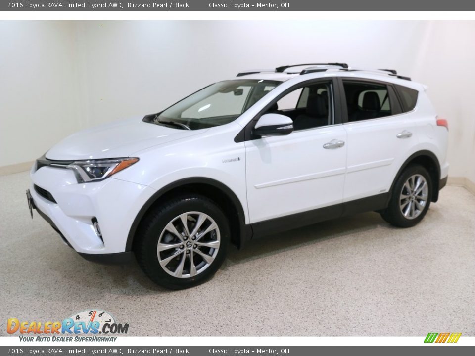 2016 Toyota RAV4 Limited Hybrid AWD Blizzard Pearl / Black Photo #3