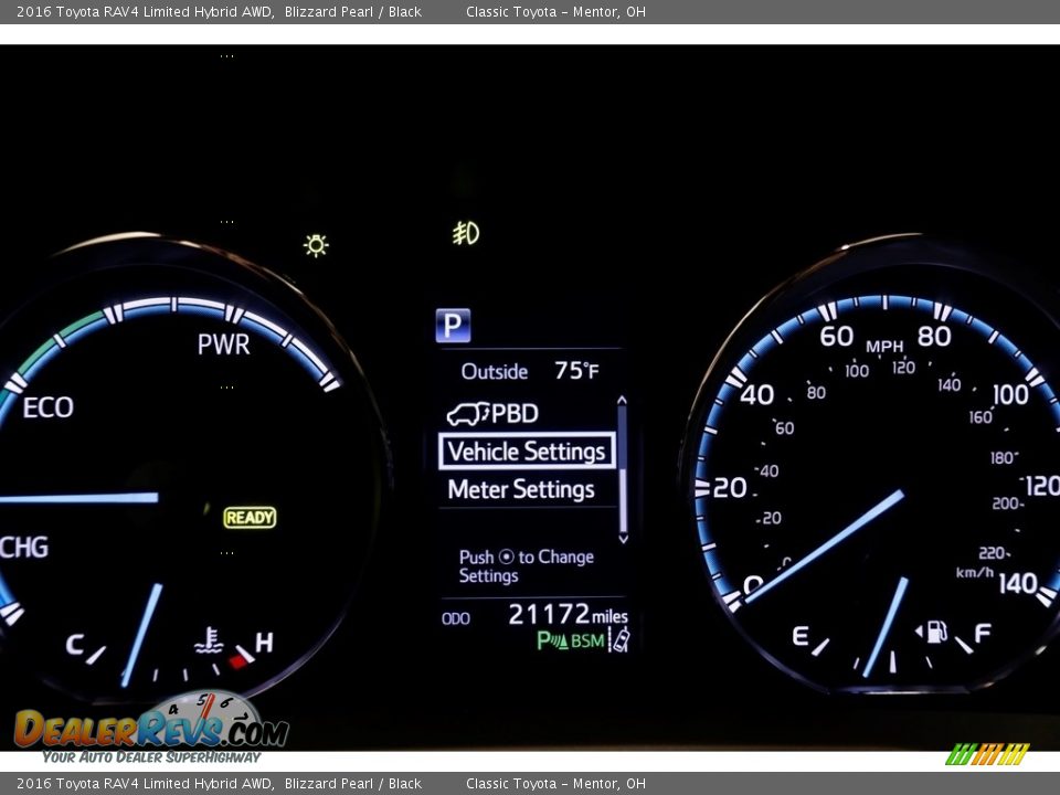 2016 Toyota RAV4 Limited Hybrid AWD Blizzard Pearl / Black Photo #7