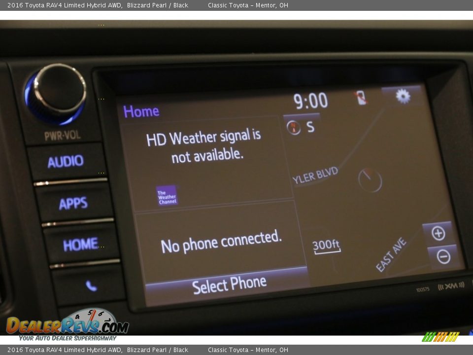 2016 Toyota RAV4 Limited Hybrid AWD Blizzard Pearl / Black Photo #9