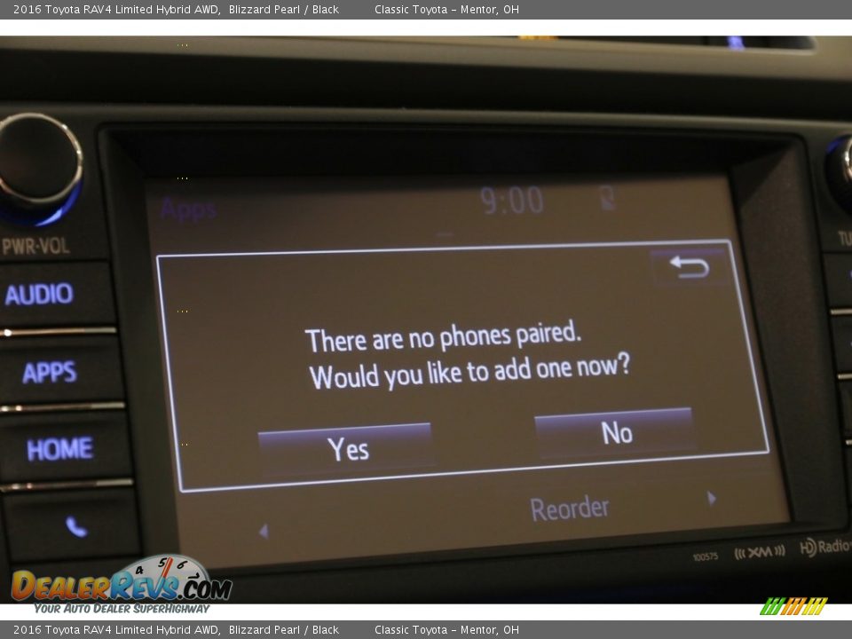 2016 Toyota RAV4 Limited Hybrid AWD Blizzard Pearl / Black Photo #11