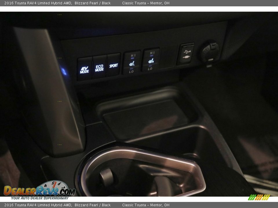 2016 Toyota RAV4 Limited Hybrid AWD Blizzard Pearl / Black Photo #14