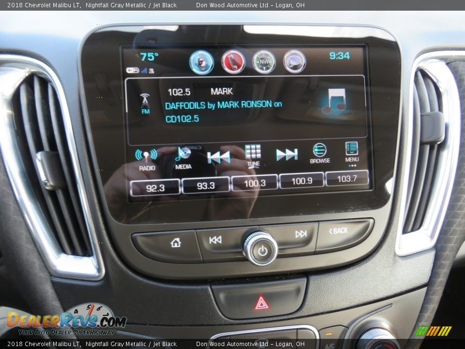 2018 Chevrolet Malibu LT Nightfall Gray Metallic / Jet Black Photo #26