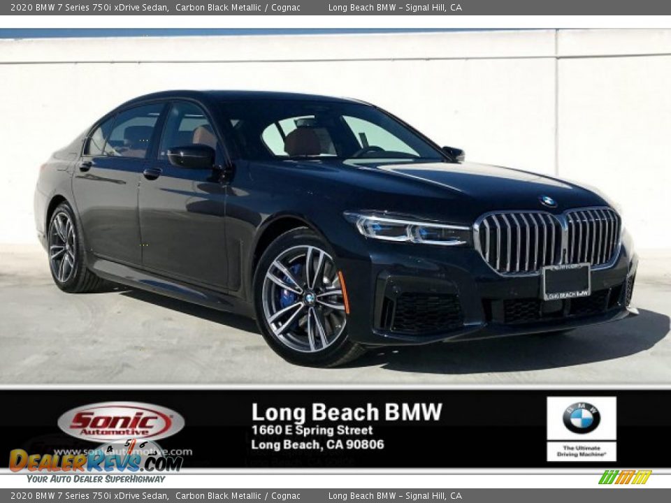 2020 BMW 7 Series 750i xDrive Sedan Carbon Black Metallic / Cognac Photo #1