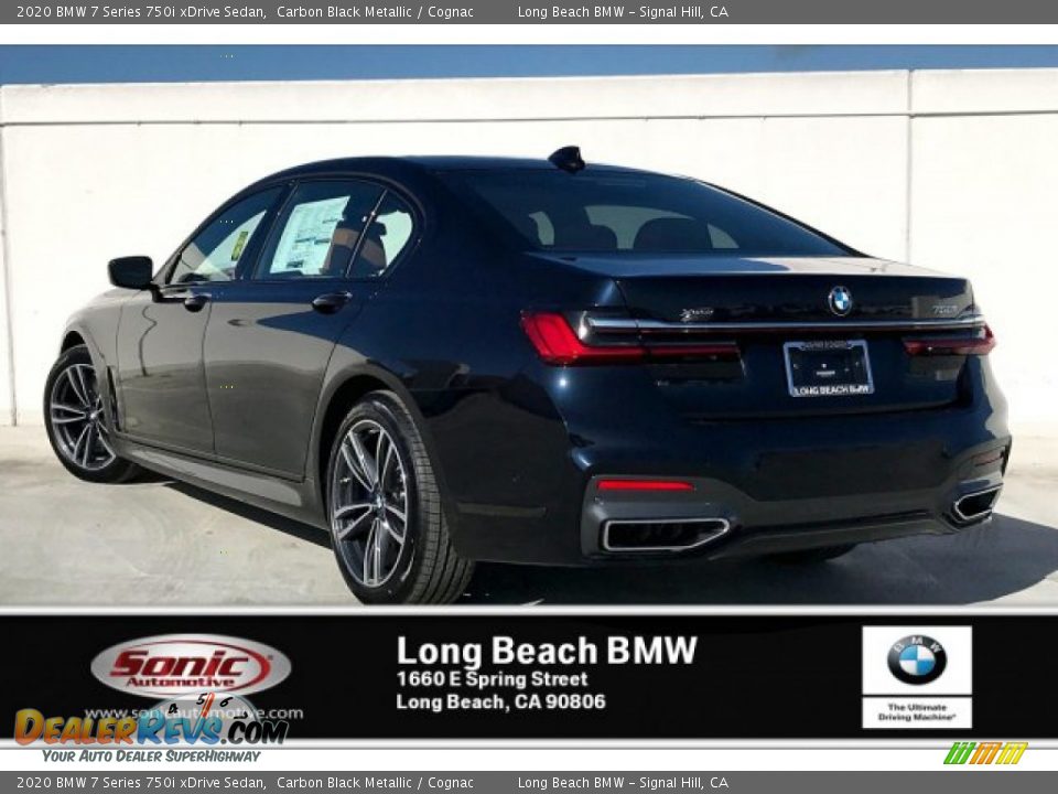 2020 BMW 7 Series 750i xDrive Sedan Carbon Black Metallic / Cognac Photo #2
