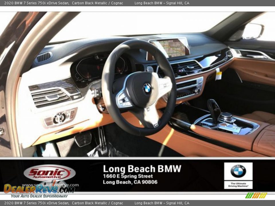 2020 BMW 7 Series 750i xDrive Sedan Carbon Black Metallic / Cognac Photo #4