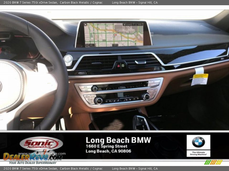 2020 BMW 7 Series 750i xDrive Sedan Carbon Black Metallic / Cognac Photo #5