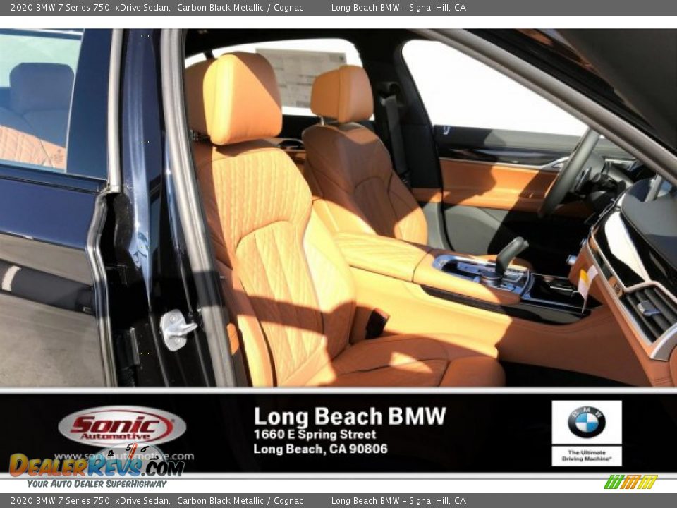 2020 BMW 7 Series 750i xDrive Sedan Carbon Black Metallic / Cognac Photo #7