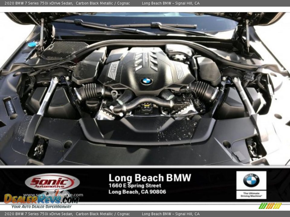2020 BMW 7 Series 750i xDrive Sedan Carbon Black Metallic / Cognac Photo #8