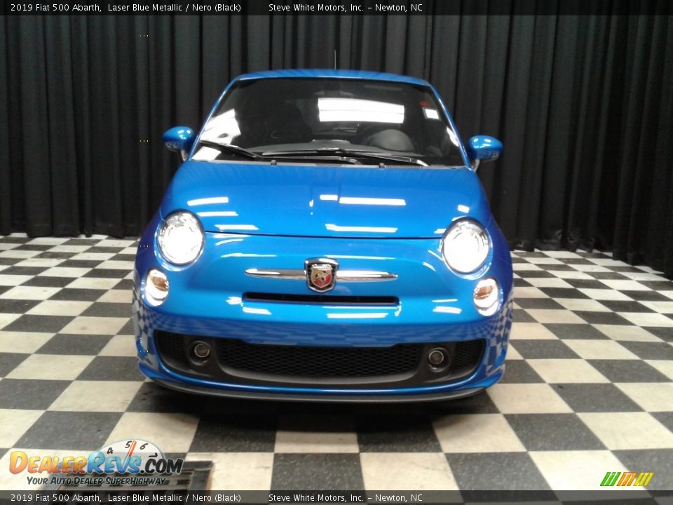 2019 Fiat 500 Abarth Laser Blue Metallic / Nero (Black) Photo #3