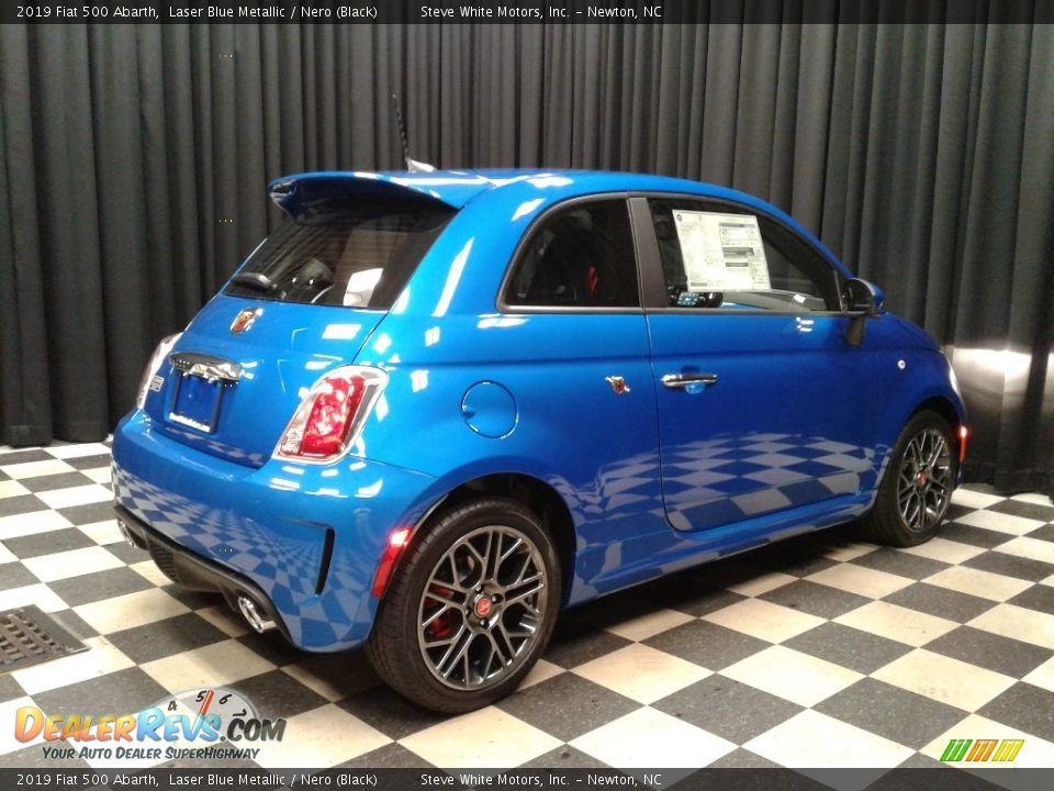 2019 Fiat 500 Abarth Laser Blue Metallic / Nero (Black) Photo #6