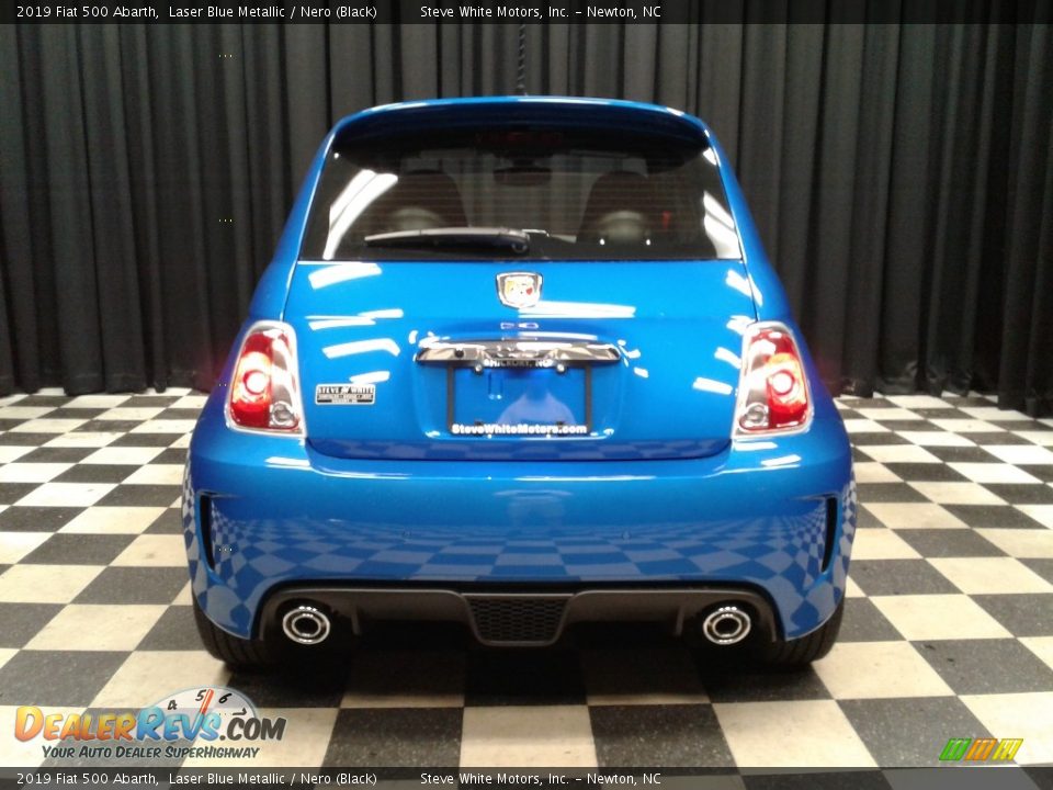 2019 Fiat 500 Abarth Laser Blue Metallic / Nero (Black) Photo #7