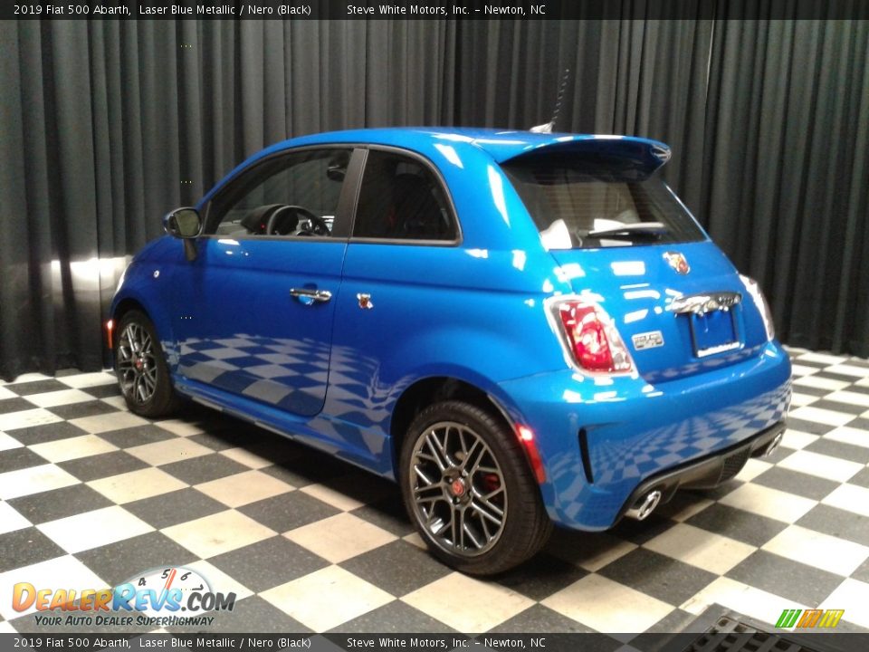 2019 Fiat 500 Abarth Laser Blue Metallic / Nero (Black) Photo #8