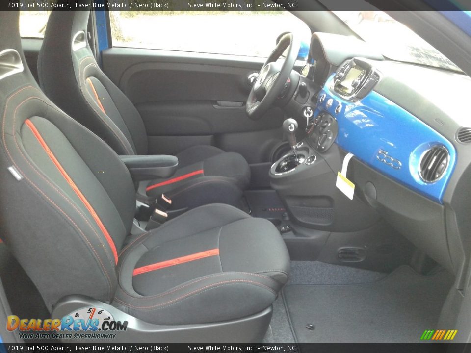 2019 Fiat 500 Abarth Laser Blue Metallic / Nero (Black) Photo #14