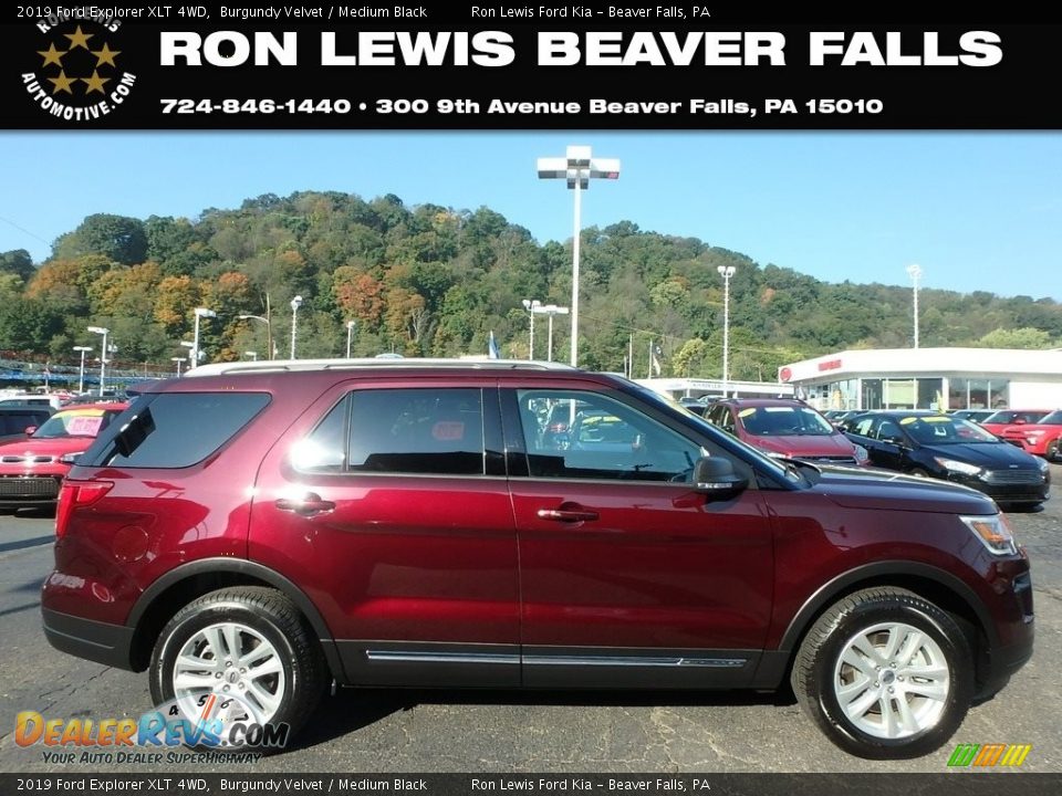 2019 Ford Explorer XLT 4WD Burgundy Velvet / Medium Black Photo #1