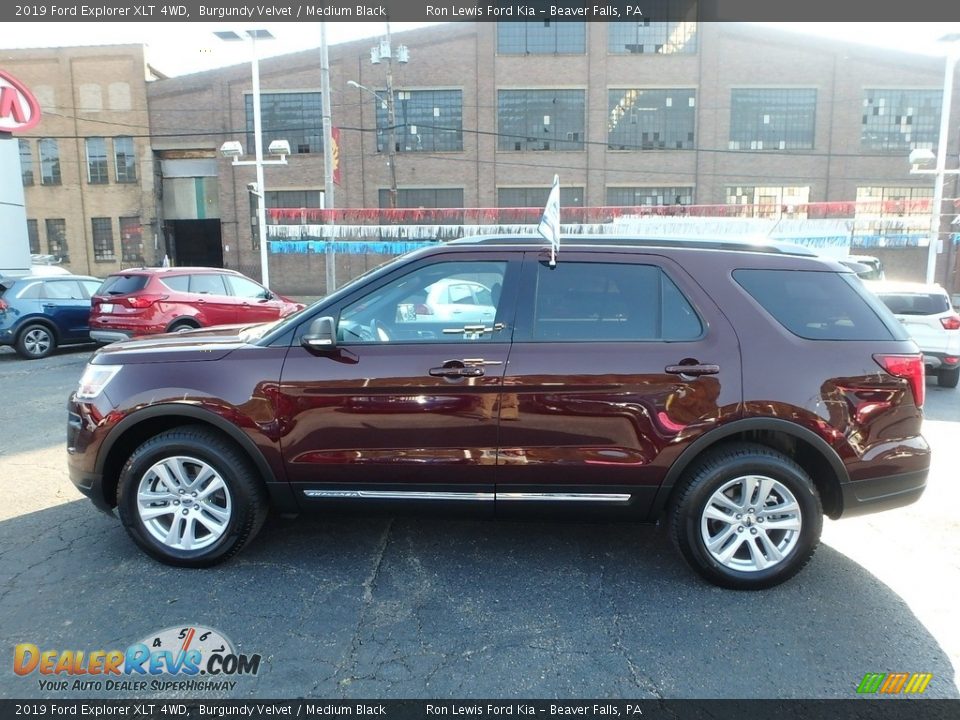 2019 Ford Explorer XLT 4WD Burgundy Velvet / Medium Black Photo #6