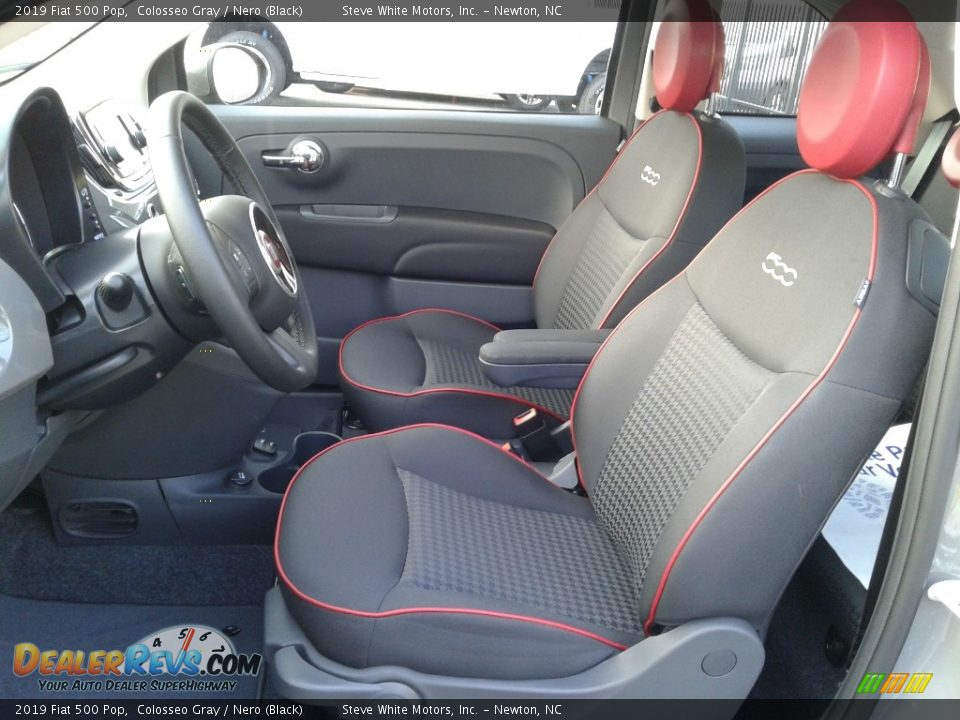 Nero (Black) Interior - 2019 Fiat 500 Pop Photo #10