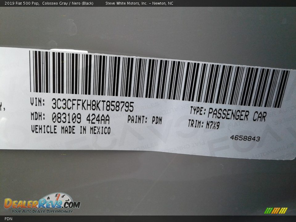 Fiat Color Code PDN Colosseo Gray