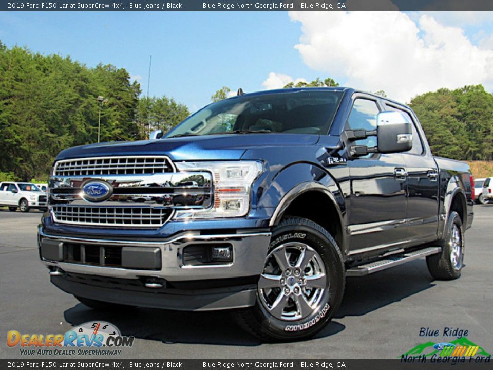 2019 Ford F150 Lariat SuperCrew 4x4 Blue Jeans / Black Photo #1