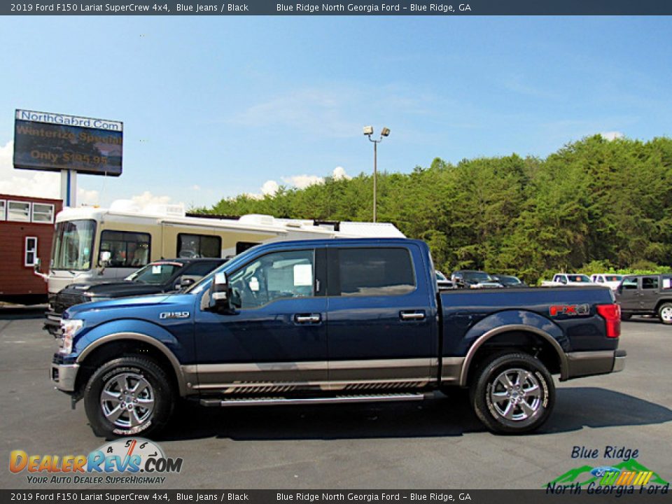 2019 Ford F150 Lariat SuperCrew 4x4 Blue Jeans / Black Photo #2
