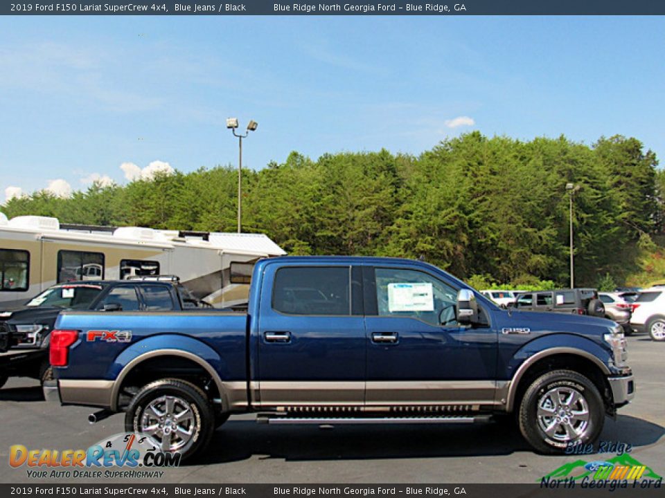 2019 Ford F150 Lariat SuperCrew 4x4 Blue Jeans / Black Photo #6