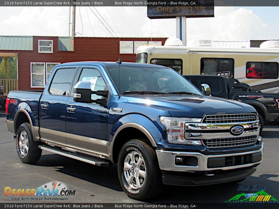 2019 Ford F150 Lariat SuperCrew 4x4 Blue Jeans / Black Photo #7