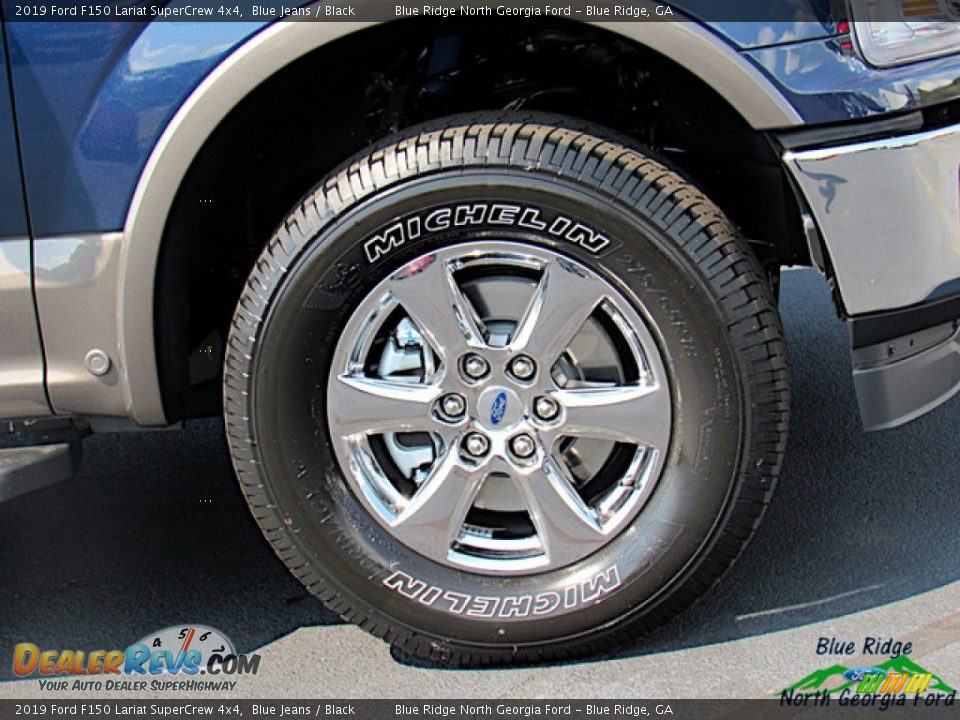 2019 Ford F150 Lariat SuperCrew 4x4 Blue Jeans / Black Photo #9