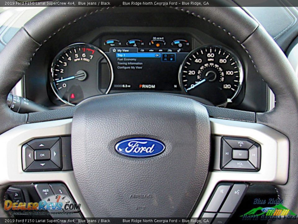 2019 Ford F150 Lariat SuperCrew 4x4 Blue Jeans / Black Photo #17