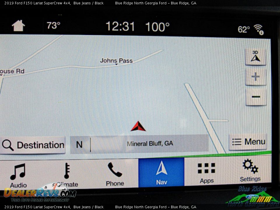 2019 Ford F150 Lariat SuperCrew 4x4 Blue Jeans / Black Photo #20