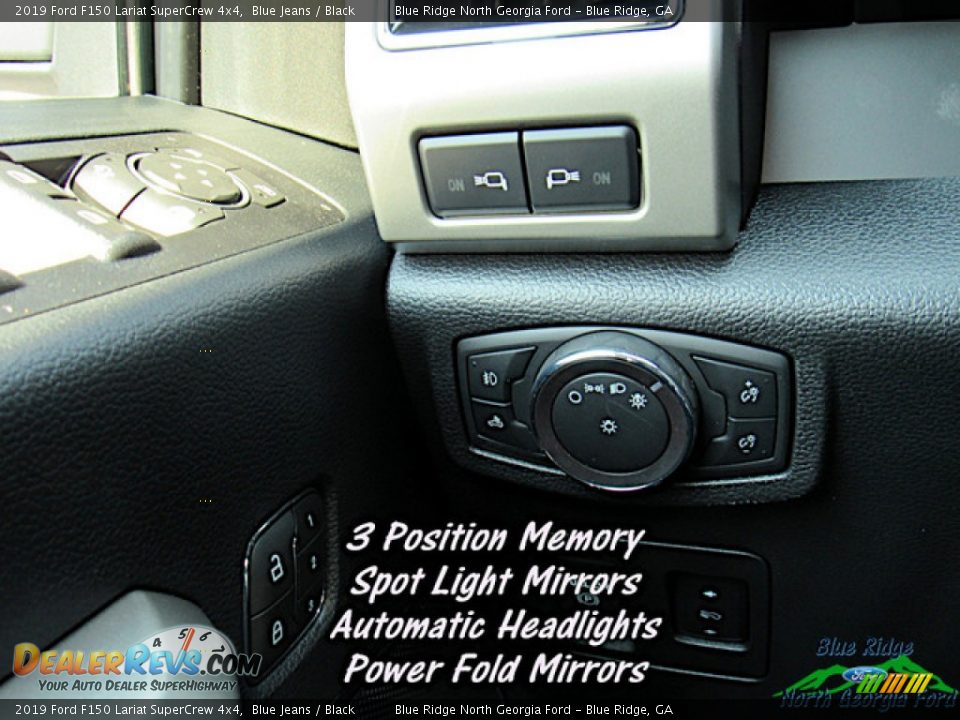 2019 Ford F150 Lariat SuperCrew 4x4 Blue Jeans / Black Photo #25