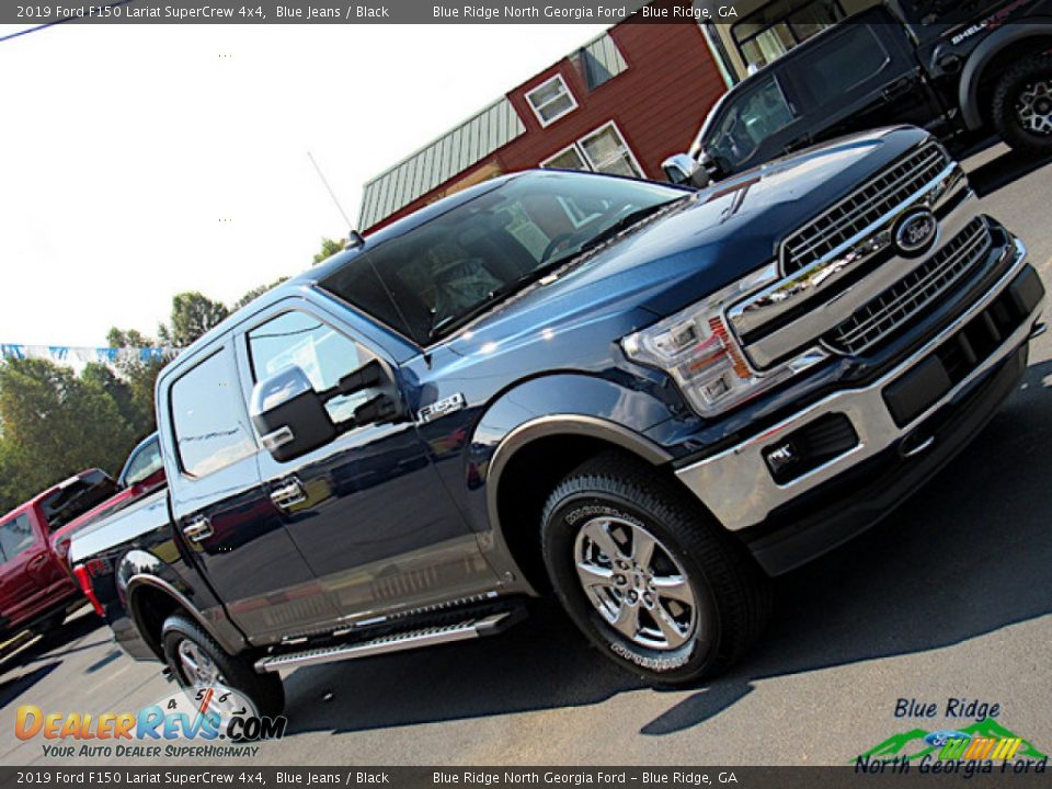 2019 Ford F150 Lariat SuperCrew 4x4 Blue Jeans / Black Photo #35