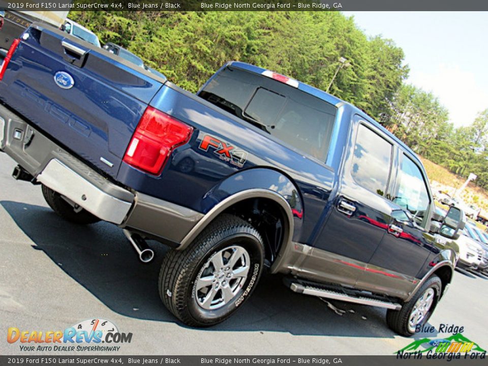 2019 Ford F150 Lariat SuperCrew 4x4 Blue Jeans / Black Photo #36