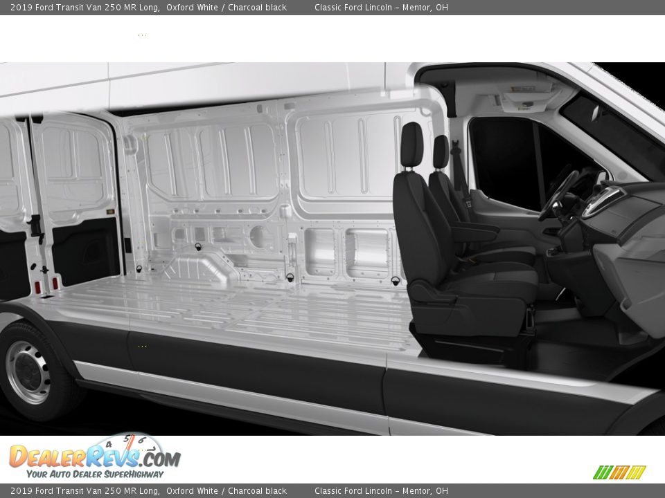 2019 Ford Transit Van 250 MR Long Oxford White / Charcoal black Photo #6
