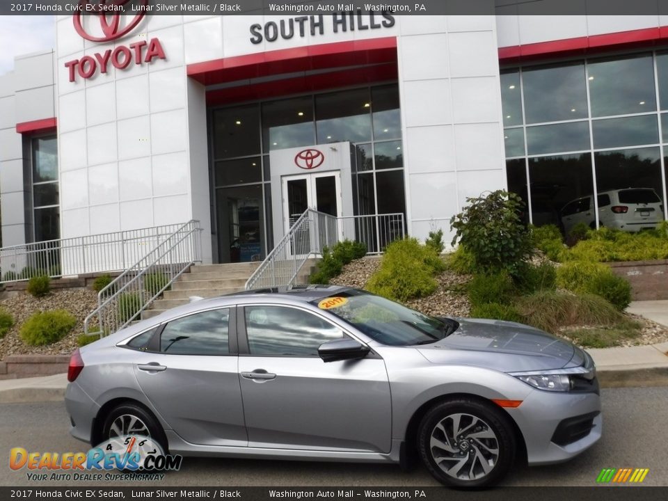 2017 Honda Civic EX Sedan Lunar Silver Metallic / Black Photo #2