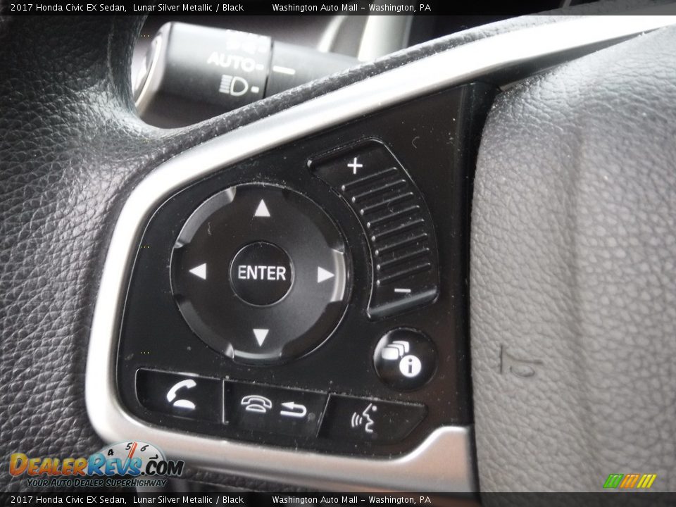 2017 Honda Civic EX Sedan Lunar Silver Metallic / Black Photo #19