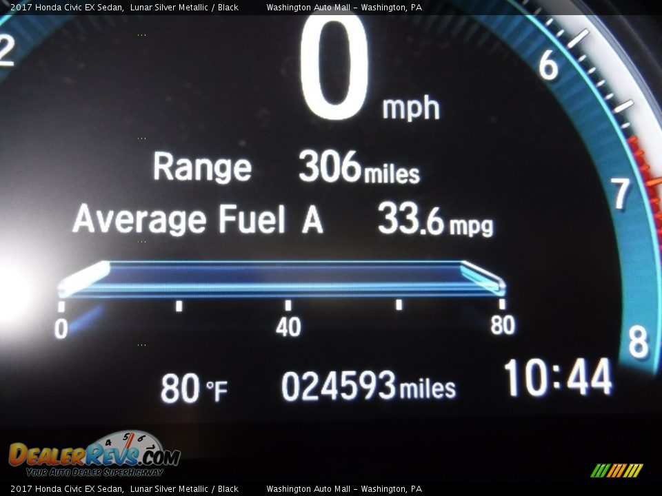 2017 Honda Civic EX Sedan Lunar Silver Metallic / Black Photo #25
