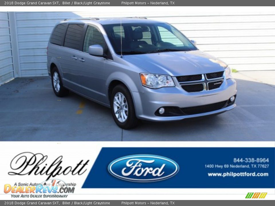 2018 Dodge Grand Caravan SXT Billet / Black/Light Graystone Photo #1