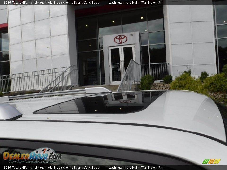 2016 Toyota 4Runner Limited 4x4 Blizzard White Pearl / Sand Beige Photo #3