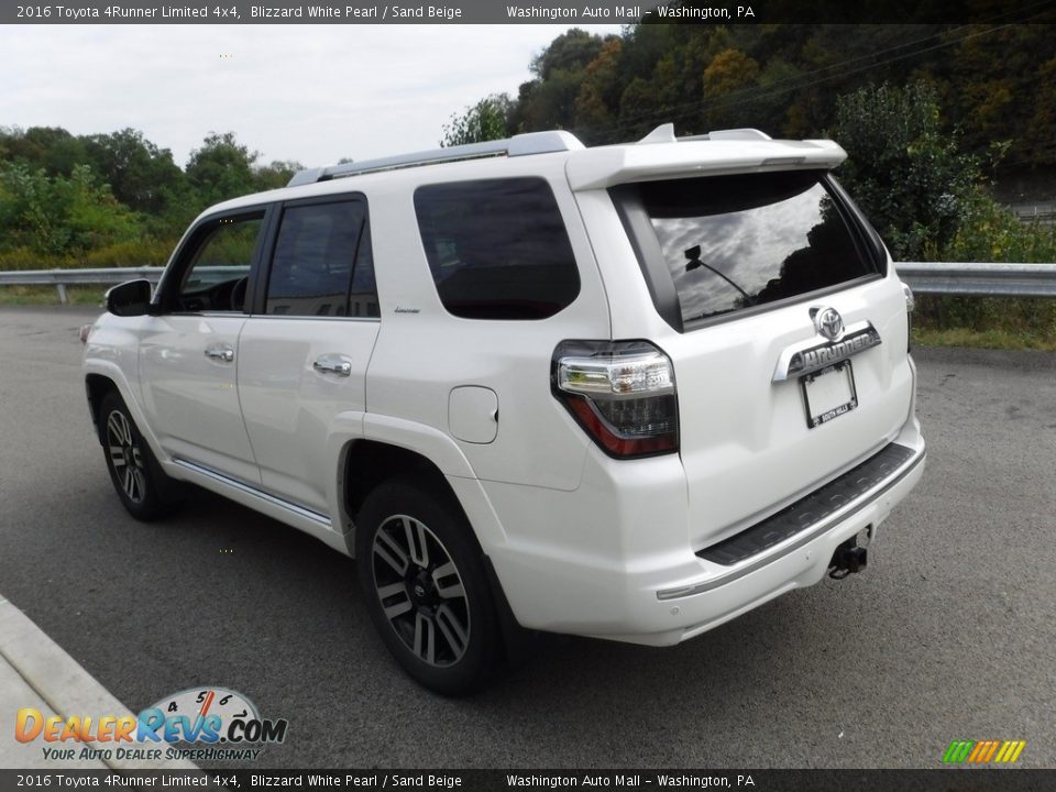 2016 Toyota 4Runner Limited 4x4 Blizzard White Pearl / Sand Beige Photo #8