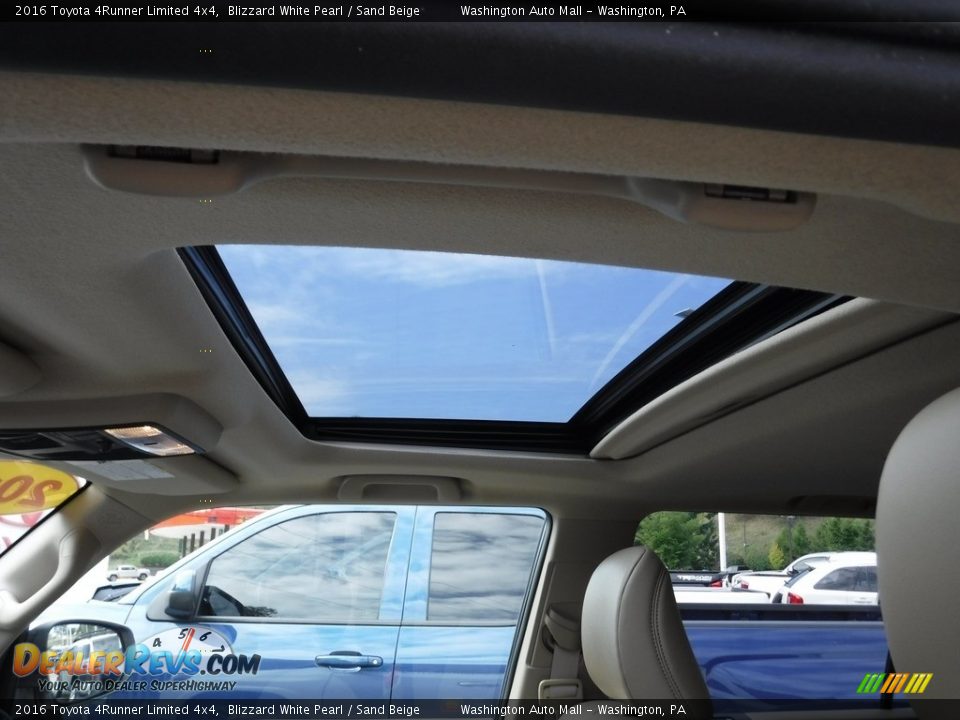 2016 Toyota 4Runner Limited 4x4 Blizzard White Pearl / Sand Beige Photo #10