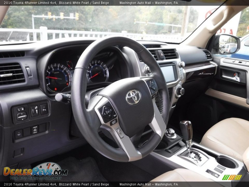 2016 Toyota 4Runner Limited 4x4 Blizzard White Pearl / Sand Beige Photo #11