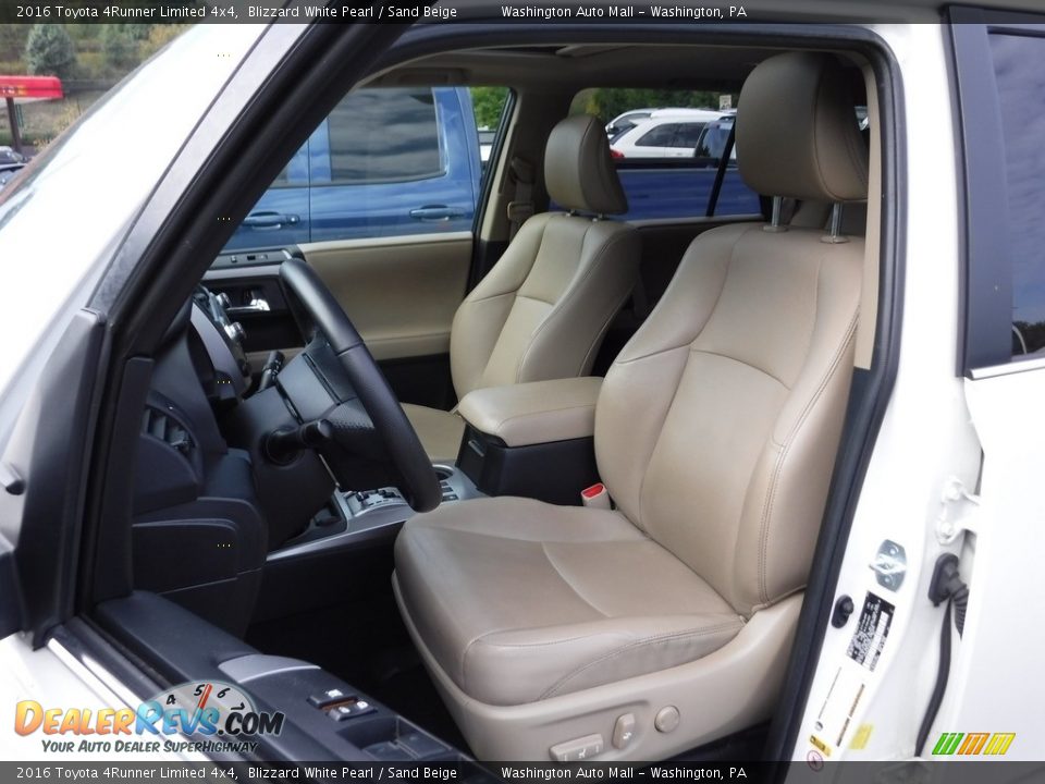 2016 Toyota 4Runner Limited 4x4 Blizzard White Pearl / Sand Beige Photo #12