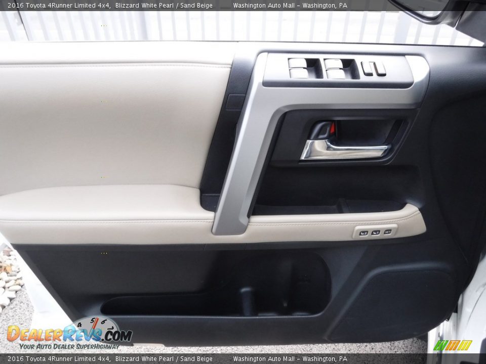 2016 Toyota 4Runner Limited 4x4 Blizzard White Pearl / Sand Beige Photo #14