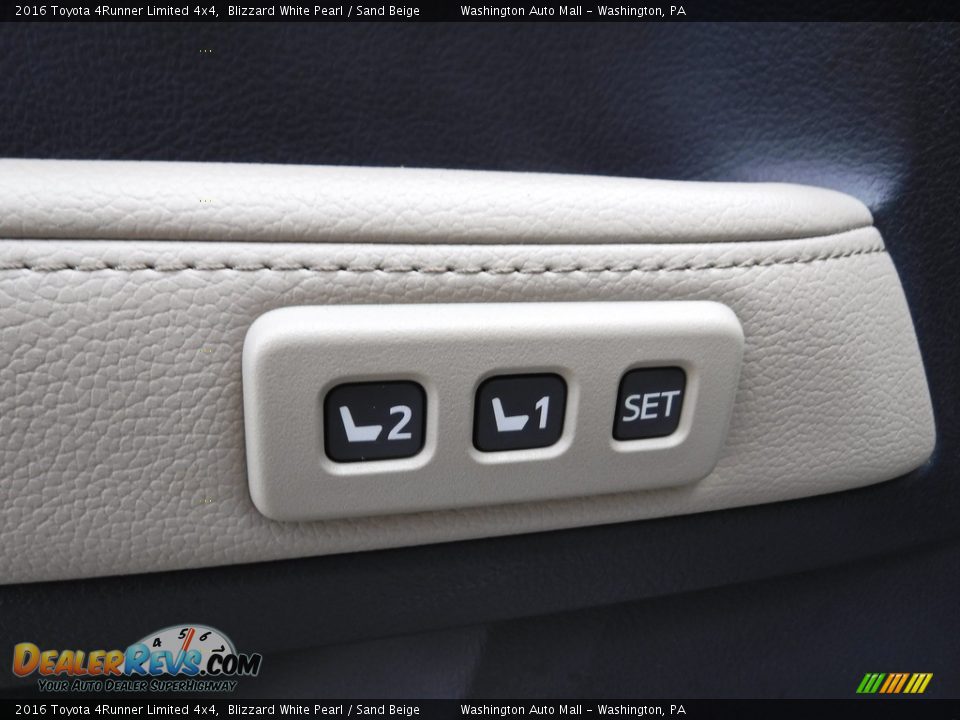 2016 Toyota 4Runner Limited 4x4 Blizzard White Pearl / Sand Beige Photo #15