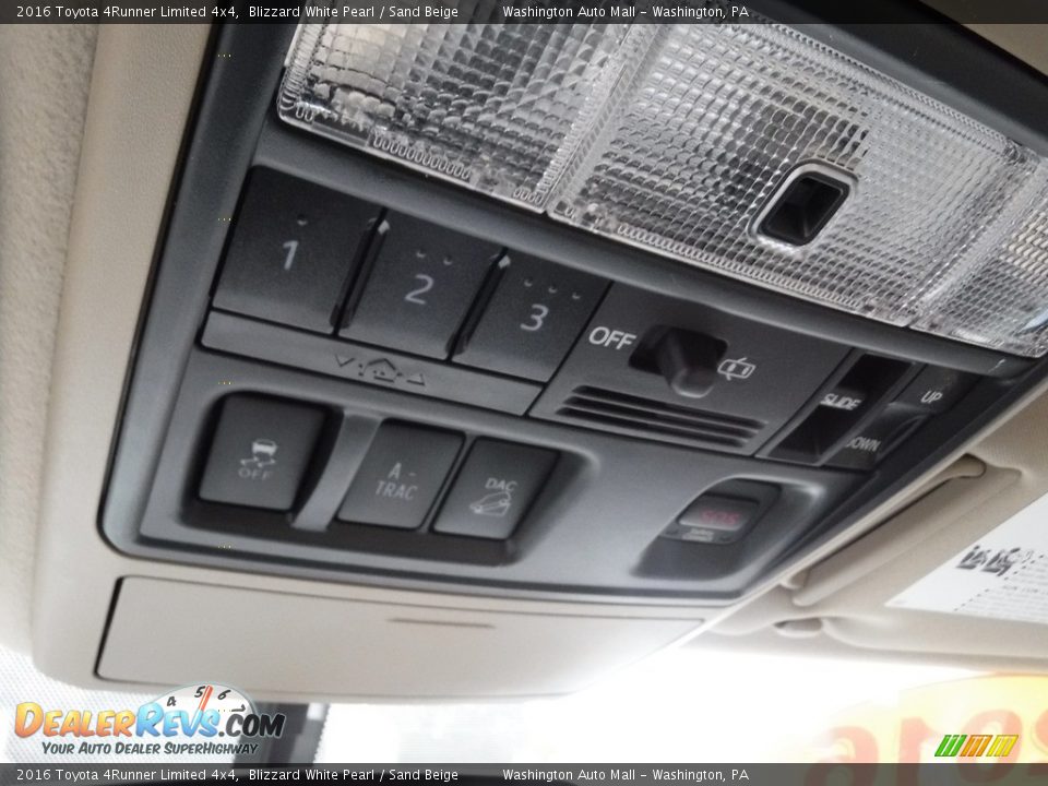 2016 Toyota 4Runner Limited 4x4 Blizzard White Pearl / Sand Beige Photo #21