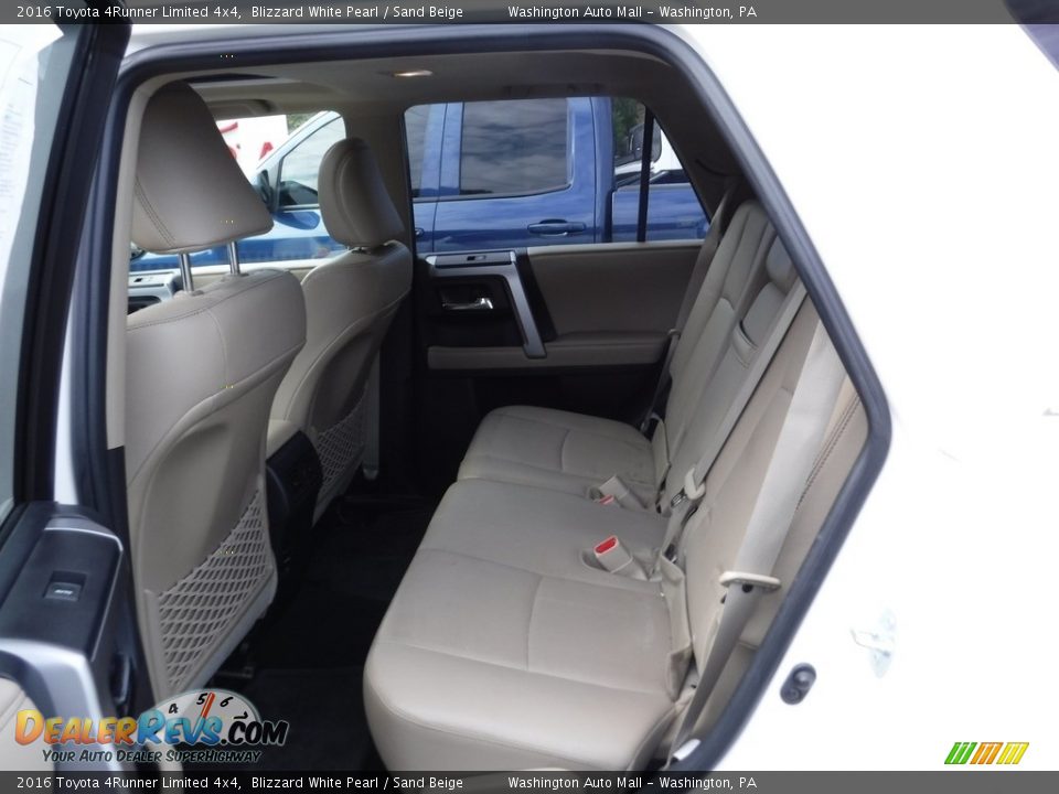 2016 Toyota 4Runner Limited 4x4 Blizzard White Pearl / Sand Beige Photo #23