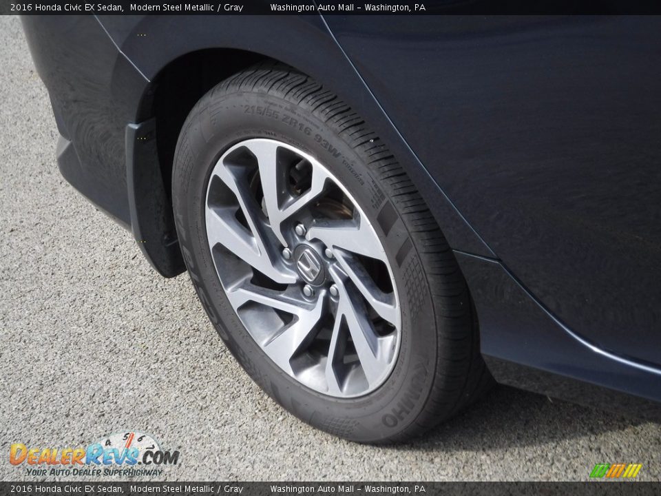 2016 Honda Civic EX Sedan Modern Steel Metallic / Gray Photo #4