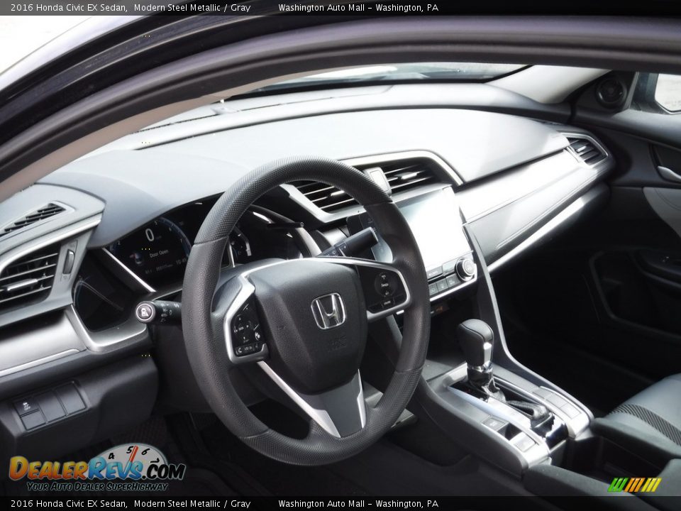 2016 Honda Civic EX Sedan Modern Steel Metallic / Gray Photo #11
