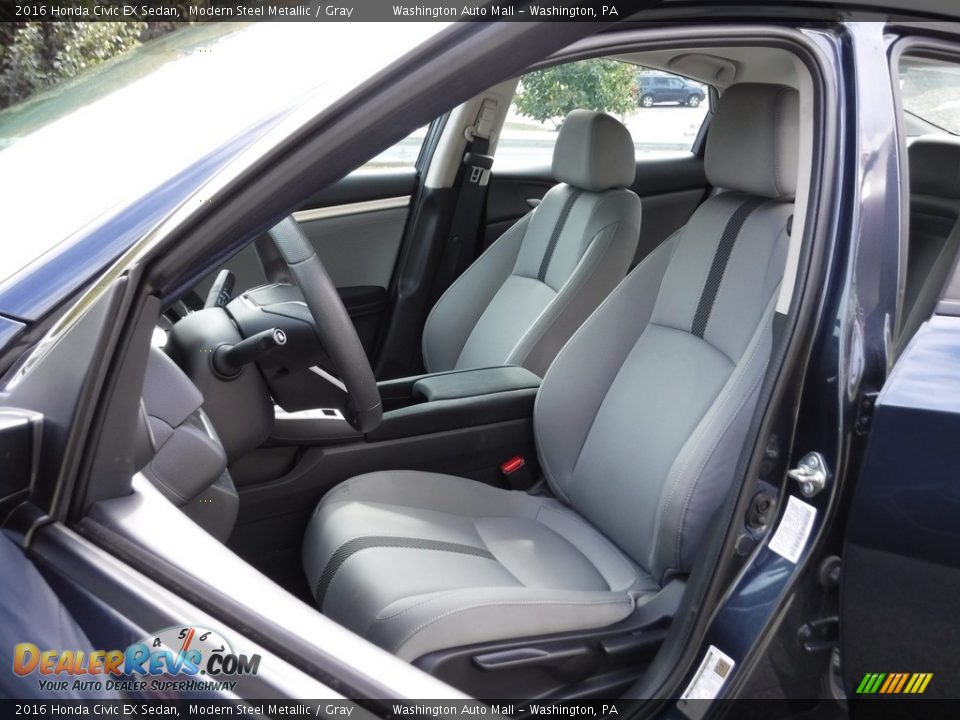 2016 Honda Civic EX Sedan Modern Steel Metallic / Gray Photo #12