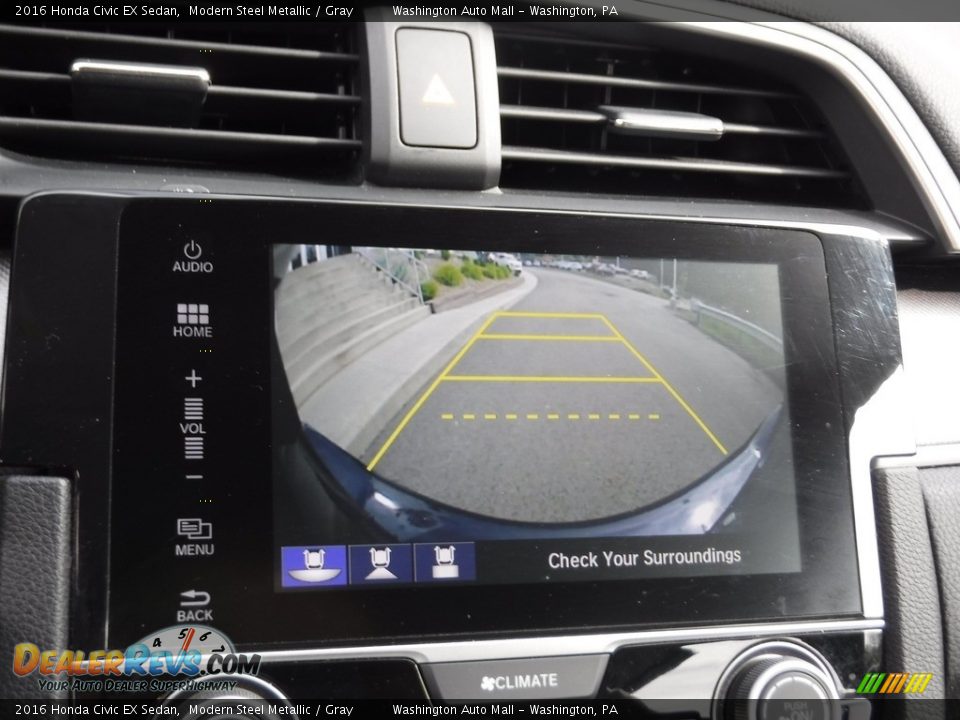2016 Honda Civic EX Sedan Modern Steel Metallic / Gray Photo #17