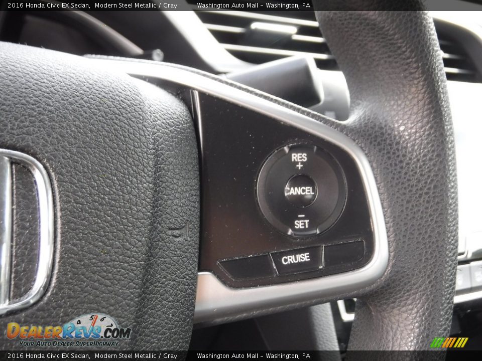 2016 Honda Civic EX Sedan Modern Steel Metallic / Gray Photo #20